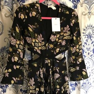 NWT A.L.C Pleated Maxi Dress Size 0